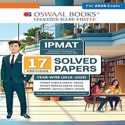 OSWAAL IPMAT 2026 Exam -17 Previous Solved Papers